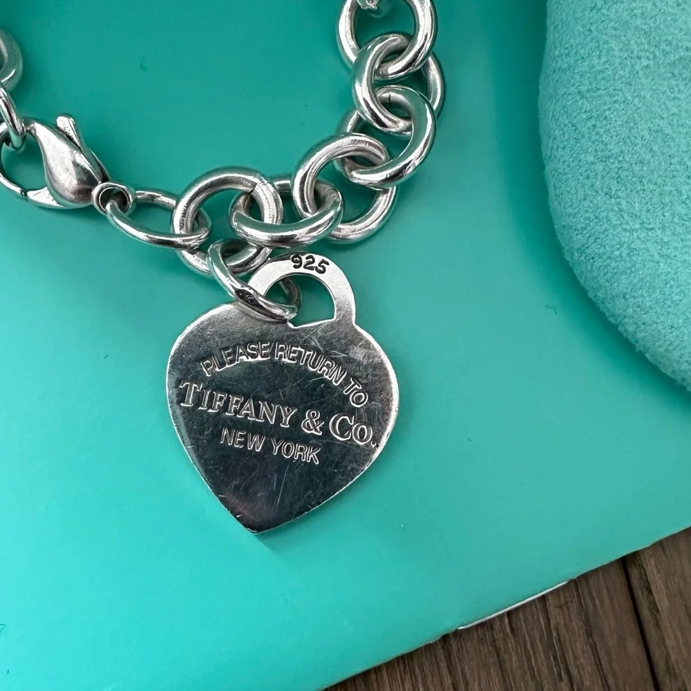 Authentic Tiffany & CO. Return To Heart Tag  Sterling Silver 925 Bracelet XS - Picture 6 of 6